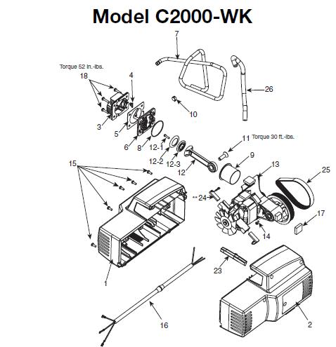 DEVILBISS C2000 Air Compressor Parts & Breakdown